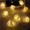 Miniatyrbillede 3 af 5: 3M 30 LED lyserøde polstrenge lys Varm hvid julelys