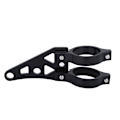 Miniatyrbillede 2 af 5: 1 Par 39mm Aluminium Legering Motorcykel Forlygte Gaffelbeslag Sort
