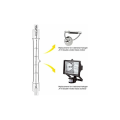 Miniatyrbilde 3 av 5: Sett med 5 R7S halogenpære 118mm 400W 230V, R7S halogenstang 118mm, R7S halogenpære dimbar halogenstanglampe for bygningslyskaster, arbeidslandskap