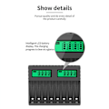 Miniatyrbillede 3 af 5: 4X Batterilader LCD Display 8 Slots Smart Ladere til AA/AAA NiCd NiMh AA AAA Genopladelige Batterier