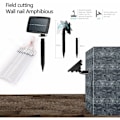 Miniatyrbillede 4 af 5: LED Meteorsolbad Solarlys Have, Vandtæt Vanddråbe Kaskaderende 30cm 10 Rør 240LEDs Dekorative Lyskæder til Fest Ferie Jul Dec