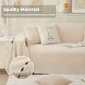 Miniatyrbillede 4 af 5: Stræk Sofa Betræk Sofa Håndklæde Dekoration Universal Fire Sæsoner Vævet Sofa Håndklæde Sofa Beskytter til Kæledyr Børn 180 130cm-Beige