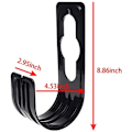 Miniatyrbillede 2 af 5: 2 stk. Have Slangeholder Bærbar Hanger, Vægmonteret Hanger Beslag, Vandingsslangeholder Hjem Have, Sort