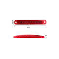 Miniatyrbilde 2 av 5: 10 stk Røde Sidelys, 12-24V 3.9'' 9LED Side LED Markering Lys Lastebil Tilhenger Lorry Baklys Foran og Bak Markering Advarsel Sidelys - Vanntett