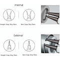 Miniatyrbilde 2 av 5: 4 stk Mini Circlip Tangsett, Heavy Duty Ekstern/Intern Circlip Tang med Rett/Bøyd Kjeve for Fjerningsringfjerner