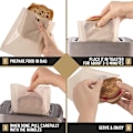 Miniatyrbilde 3 av 4: 8 Pakk Gjenbrukbare Toastposer for Grillost - Non-Stick
