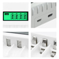 Miniatyrbillede 5 af 5: Intelligent LCD-skærm batterioplader Smart med 4 slots til AA/AAA NiCd NiMh genopladelige batterier AA Nimh-oplader