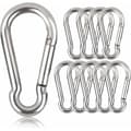 10-pack nyckelringskarbinhakar, 80 mm x φ8 mm, maximal belastning: 250 kg