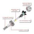 Miniatyrbild 5 av 5: 2 x D2s D4s T2 LED-strålkastarkit med diamanthvitt ljus, Carauto körstråle 6000k