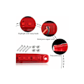 Miniatyrbilde 3 av 5: 10 stk Røde Sidelys, 12-24V 3.9'' 9LED Side LED Markering Lys Lastebil Tilhenger Lorry Baklys Foran og Bak Markering Advarsel Sidelys - Vanntett