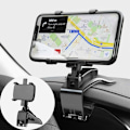 Miniatyrbillede 1 af 5: Biltelefonholder 360 graders rotation, instrumentbræt mobiltelefonholdere biltelefonholder til GPS og 4-7 tommer smartphones (sort)