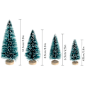 Miniatyrbillede 2 af 5: 34 stk. Mini Juletræ Sne Frost Fyr DIY Håndværk Desktop Dekoration Julepynt Træ Dekorationer