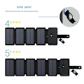 Miniatyrbilde 3 av 5: Solcellelader med 9W solcelle, 5V USB-utgang, bærbar solcellepanel for smarttelefonlading, 5 paneler