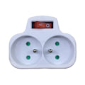 Miniatyrbilde 1 av 5: Elektriske stikkontakter med bryter, 2 i 1 stikkontakt elektrisk veggplugg, elektrisk veggkontakt ideell for soverom kontor hjem, 16A, 230V, hvit