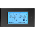 Miniatyrbillede 1 af 5: Voltmeter Amperemeter 12V DC 6,5-100V 20A - Spændingsmåler Wattmeter - Spænding Strøm Effekt Tester - LCD Energimåler DC20A