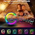 Miniatyrbillede 2 af 5: LED Natlampe Bord Stemningslamper Trådløs Oplader Bluetooth Højttaler Lampe G Form Musiklampe Timer Alarmur RGB Farveskiftende Stemningslampe