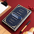 Miniatyrbillede 4 af 5: Retro Notebook Professionel A5 Klassisk PU Notebook Dagbog Papirvarer Kreativ Vintage Dagbog Gave (Blå)
