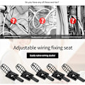 Miniatyrbilde 3 av 5: Pakke med 50 stk kabelholdere kabelguider fleksibel kabelarrangør selvklebende kabelholder kabelklips justerbare nylon kabelbånd for skrivebord Po