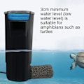 Miniatyrbilde 4 av 5: Ultra-lavt nivå filterpumpe tankfilter akvariumrenser innebygd filterbøtte (EU-plugg)