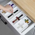 Miniatyrbilde 2 av 5: 3-delt sett med lokk klassifisering kryss skrivebord etterbehandling diverse virtuell smykker vevboks oppbevaringsboks
