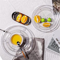 Miniatyrbild 3 av 5: 2-pack roterande skåpsorganisatör i transparent PET-plast, karusellförvaring, kryddhylla, kosmetika