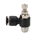 Miniatyrbillede 1 af 5: 3 stk. Pneumatiske Fittings, Luftstrømsregulator, Med Push-in Tilslutning og Ekstern Gevindventil Hurtigkobling, til Pneumatiske Værktøjer 8mm R3/8