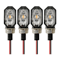 Miniatyrbillede 1 af 5: 4 stk. - 1 LED Lille Oval Blinklys Motorcykel LED Signal Lys