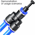 Miniatyrbillede 4 af 5: 20 stk. 8 mm OD push-to-connect stikfittings, pneumatiske luft-stikfittings