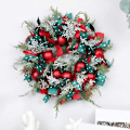 Miniatyrbilde 3 av 5: Julekrans Vinterkrans 42cm Kunstig Krans med Julekuler Bånd Julepynt Dørkrans for Vinter Jul