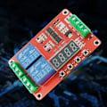 Miniatyrbild 5 av 5: 2-vägs elektromagnetisk relämodul 5V fördröjning/självspärrning/cykel/timing PLC-kontrolltidsrelämodul