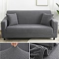 Miniatyrbillede 2 af 5: Grå Tykk Sofaovertræk All-inclusive Elastisk Stof Sofaovertræk Armlæn Simpel og Universal Sofahynde (L)