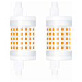 Miniatyrbillede 1 af 5: R7s 10W LED Pære (2-pak) Dæmpbar med SMD2835 LED Chip, Keramisk Krop, 220V 1000lm, Varmt & Koldt Hvidt Lys 3000-6000K, - 360° Udskiftning, Ideel til