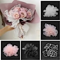 Miniatyrbillede 5 af 5: Wave Edge Blomsteremballage DIY Håndværk Bryllupsfest Valentinsdag Buket Gaveemballage Materiale E
