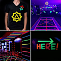 Miniatyrbilde 5 av 5: Neon Tape, Lysende Fluorescerende Tape 6 Farger Lim Gaffertape UV Svartlys Reaktiv Neon Tapes (6stk)