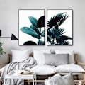 Miniatyrbild 4 av 5: 2 st/set GRÖN PLANTA Canvas Art Print Vägg Affisch Väggbilder Väggkonst Målning för Sovrum Vardagsrum Dekoration Ram ingår ej 40cm 50cm