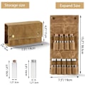 Miniatyrbillede 3 af 5: Bærbar Udendørs Krydderi Flaske Taske Foldbar Vandafvisende Canvas Stor Kapacitet Camping Vandreture Picnic BBQ Taske-