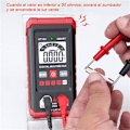 Miniatyrbild 4 av 5: Digital multimeter, 4000 räkningar multifunktionell voltmeter, AC & DC spänningsmätning, resistans, kontinuitet, NCV, neutral & fasledning detektion och