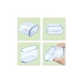 Miniatyrbild 5 av 5: 20 st Transparenta Mjuka PVC Ovalformade Stolsbensöverdrag för Stols- och Bordben 15 x 30 mm