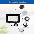 Miniatyrbild 3 av 5: LED-belysning med rörelsesensor 30W Svart utomhus IP65 Färgtemperatur: Kallt vitt 3000k/6500K - RWMotion sensor floodlight