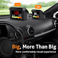 Pikkukuva 2 / 5: Auton digitaalinen nopeusmittari A202 OBD2 tietokoneen instrumenttinäyttö Head Up Display Trip