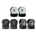 Pikkukuva 3 / 5: 4 kpl 85 mm 1,55 metalli Beadlock vanteet renkaat sarja 1/10 RC Crawler auto Axial Jr D90, musta