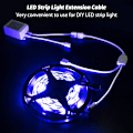 Miniatyrbillede 4 af 5: LED-strimmelforbindelsessæt, 2 stk. 4-polet LED-strimmelsplitter 1 til 2 splitterkabel 4-polet stik til RGB LED-strimmel 5050 3528 2835 DIY-tilbehør