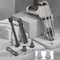 Miniatyrbillede 2 af 5: Bilstøvsuger 3 i 1 Automatisk Robot Kraftig Rengøringsmaskine Biltilbehør Stærk Hjemmeapparat Hvid-Grå