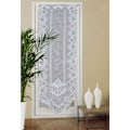 Miniatyrbillede 1 af 4: Blonde Dørgardin, 60cm x 180cm Semi Sheer Vindue Voile Gardiner, Broderet Gardin til Hjemmeindretning Stue, Soveværelse, Hvid