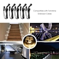 Miniatyrbild 4 av 5: 5-pack 1M 2-polig förlängningskabel för varmvitt utebelysning, kabel förlängningar för infällda LED-markspotlights, IP67 vattentät