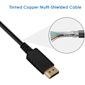 Miniatyrbild 2 av 5: Displayport (DP) till DVI-kabel, guldpläterad, 1,8 meter