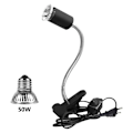 Miniatyrbillede 1 af 5: 1 UVA UVB 50W pærer, krybdyrlampe, opvarmning, landskildpaddelampe med lang sokkel, 360° rotation til krybdyr og padder [energiklasse A+]