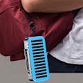 Miniatyrbillede 5 af 5: Solcelledrevet bærbar Bluetooth-højttaler udendørs lommelygte understøtter kort / U-disk / FM sort