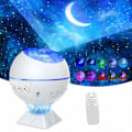 Miniatyrbillede 1 af 5: LED Stjernehimmel Projektorlampe Natlys Galaxy Projektor med Fjernbetjening og Lydsensor, 360° Rotation, Nattehimmel Lys Projektor, Ocean Wav