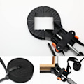 Pikkukuva 4 / 5: Säädettävä Kulma Clamp Strap, 4 Leukaa Säädettävä Kulma Clamp, Strap Clamp Kulma Clamp, Soveltuu Laatikon Kulmaan, Puukehykseen (Musta)